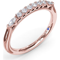 Diamond Wedding Band with Round Brilliant Diamonds by Fana - 0.28 Carat Total Diamond Weight