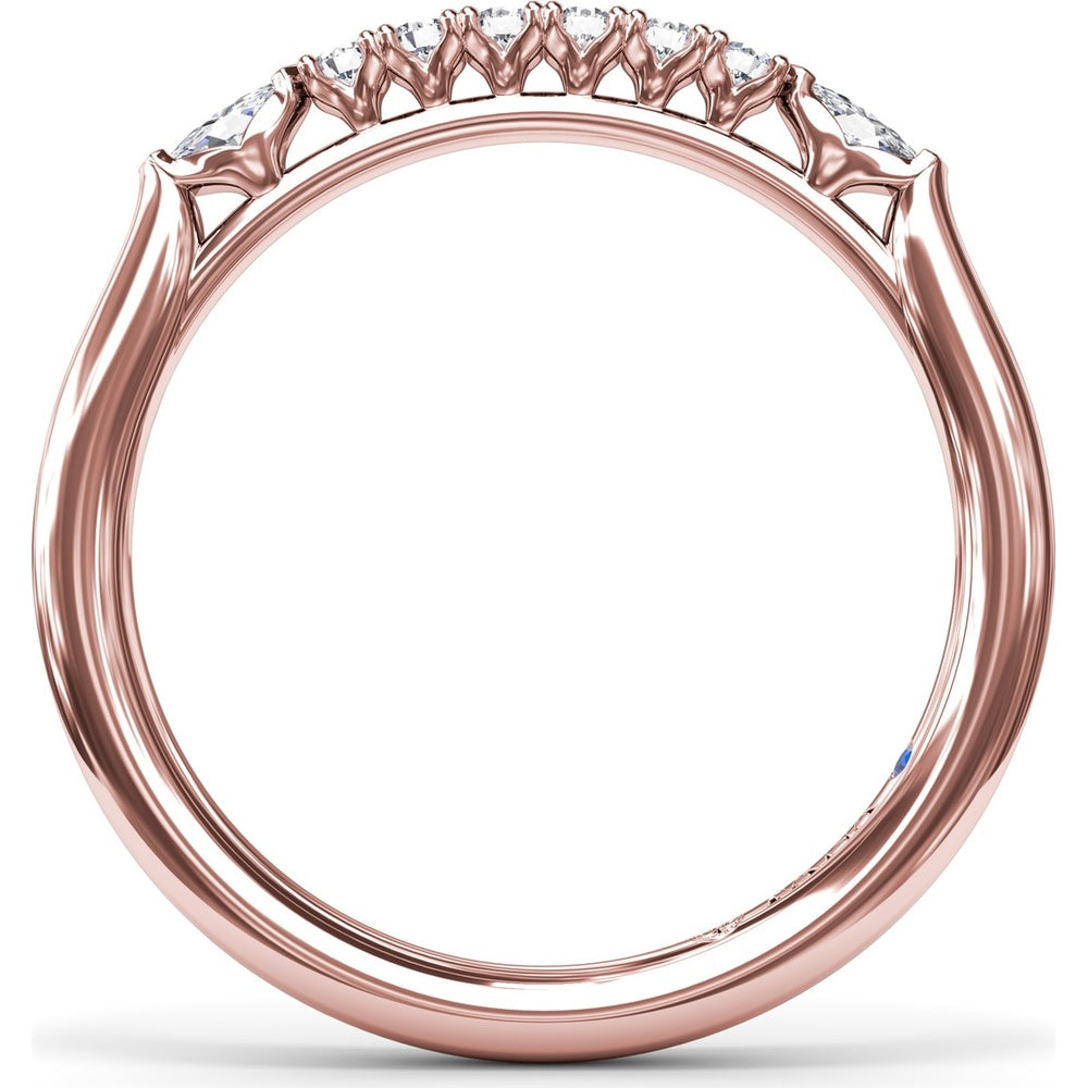 Diamond Wedding Band with Round Brilliant Diamonds by Fana - 0.28 Carat Total Diamond Weight