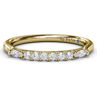 Diamond Wedding Band with Round Brilliant Diamonds by Fana - 0.28 Carat Total Diamond Weight