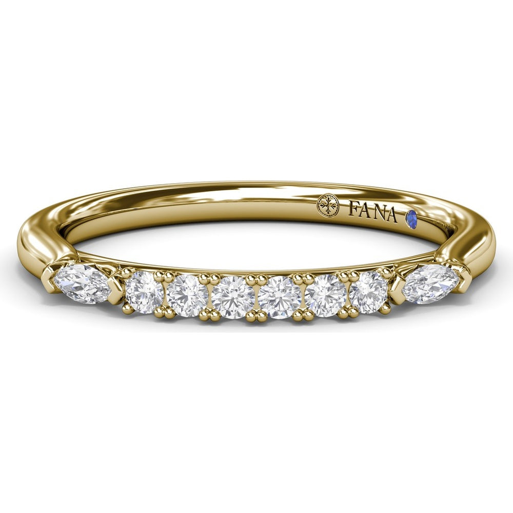 Diamond Wedding Band with Round Brilliant Diamonds by Fana - 0.28 Carat Total Diamond Weight