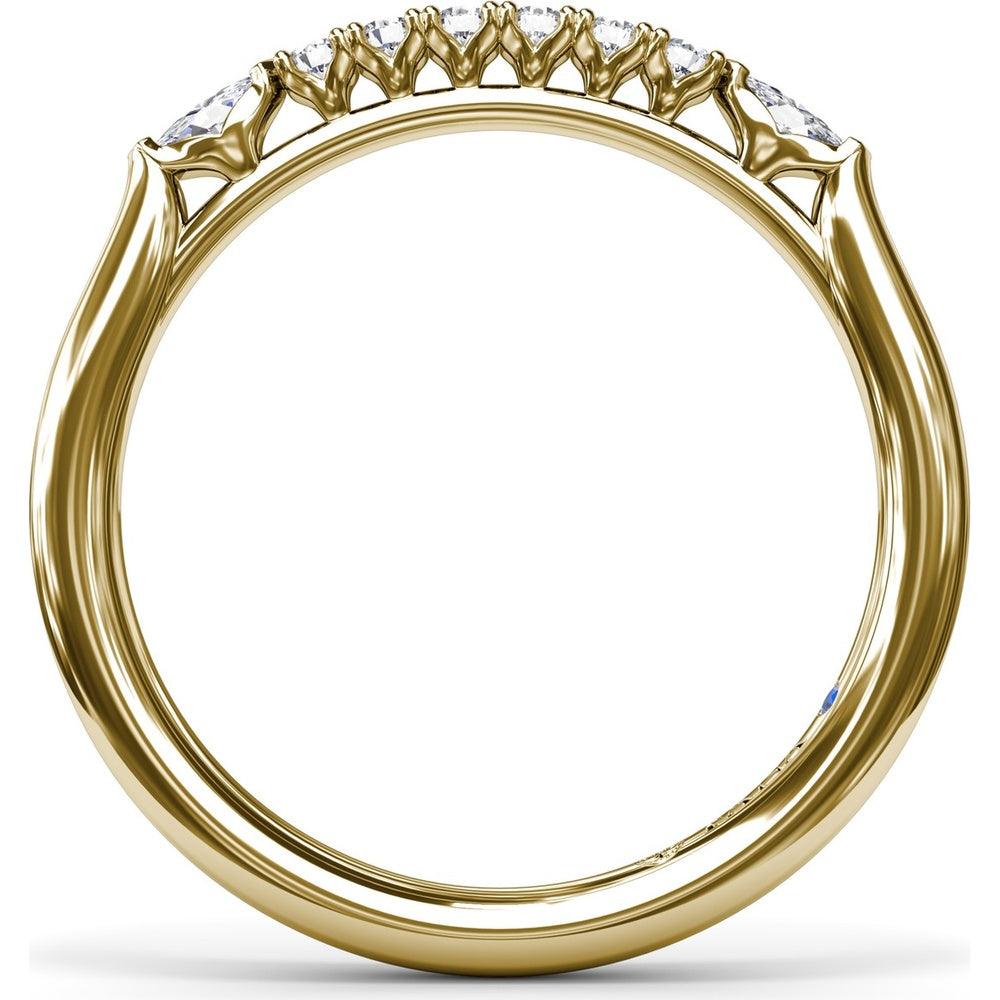 Diamond Wedding Band with Round Brilliant Diamonds by Fana - 0.28 Carat Total Diamond Weight