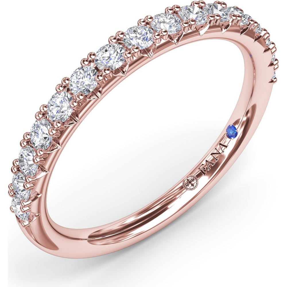 Diamond Wedding Band with Round Brilliant Diamonds by Fana - 0.45 Carat Total Diamond Weight