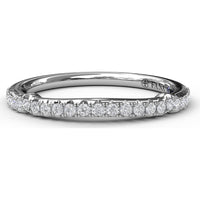 Diamond Wedding Band with Round Brilliant Pavé Set Diamonds by Fana - 0.21 Carat Total Diamond Weight