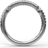 Diamond Wedding Band with Round Brilliant Pavé Set Diamonds by Fana - 0.21 Carat Total Diamond Weight