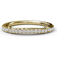 Diamond Wedding Band with Round Brilliant Pavé Set Diamonds by Fana - 0.21 Carat Total Diamond Weight