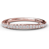 Diamond Wedding Band with Round Brilliant Pavé Set Diamonds by Fana - 0.21 Carat Total Diamond Weight