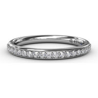 Diamond Wedding Band with Round Brilliant Pavé Set Diamonds by Fana - 0.23 Carat Total Diamond Weight
