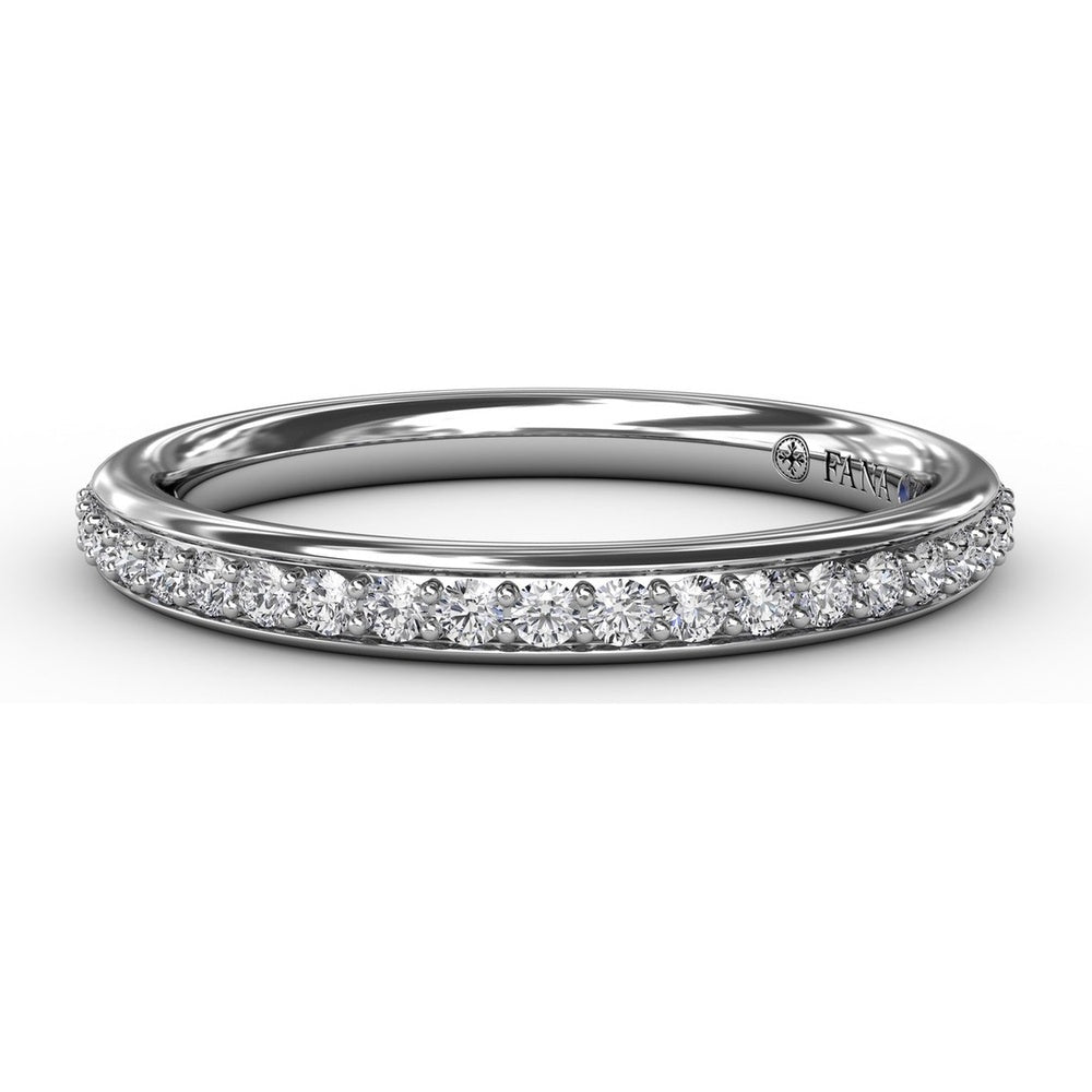 Diamond Wedding Band with Round Brilliant Pavé Set Diamonds by Fana - 0.23 Carat Total Diamond Weight