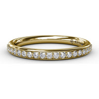 Diamond Wedding Band with Round Brilliant Pavé Set Diamonds by Fana - 0.23 Carat Total Diamond Weight