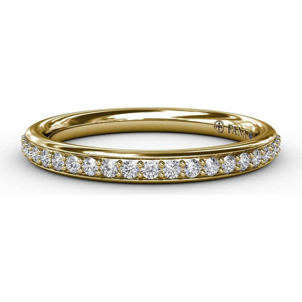Diamond Wedding Band with Round Brilliant Pavé Set Diamonds by Fana - 0.23 Carat Total Diamond Weight