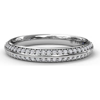 Diamond Wedding Band with Round Brilliant Pavé Set Diamonds by Fana - 0.27 Carat Total Diamond Weight