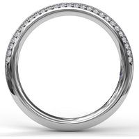 Diamond Wedding Band with Round Brilliant Pavé Set Diamonds by Fana - 0.27 Carat Total Diamond Weight