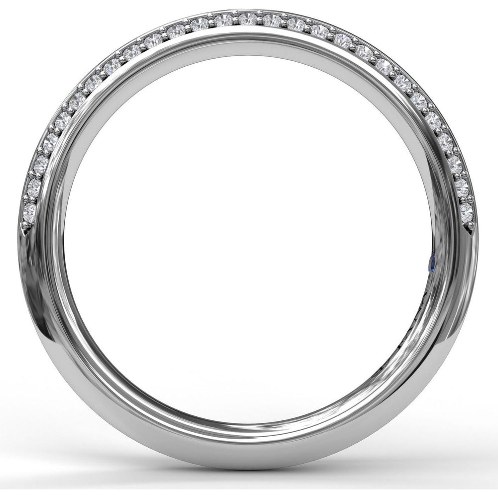 Diamond Wedding Band with Round Brilliant Pavé Set Diamonds by Fana - 0.27 Carat Total Diamond Weight