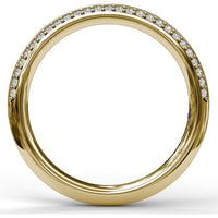 Diamond Wedding Band with Round Brilliant Pavé Set Diamonds by Fana - 0.27 Carat Total Diamond Weight