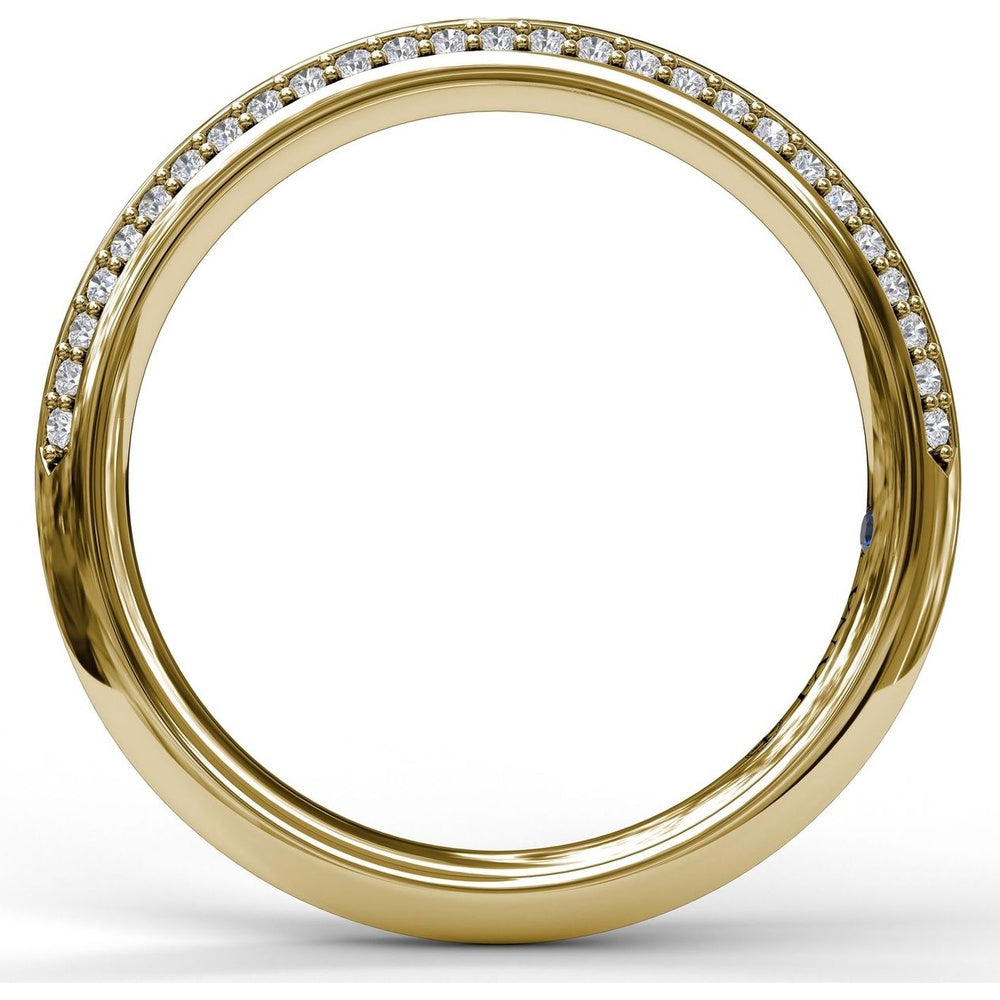 Diamond Wedding Band with Round Brilliant Pavé Set Diamonds by Fana - 0.27 Carat Total Diamond Weight