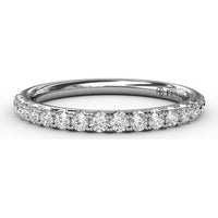 Diamond Wedding Band with Round Brilliant Pavé Set Diamonds by Fana - 0.36 Carat Total Diamond Weight