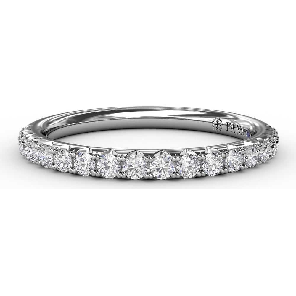 Diamond Wedding Band with Round Brilliant Pavé Set Diamonds by Fana - 0.36 Carat Total Diamond Weight