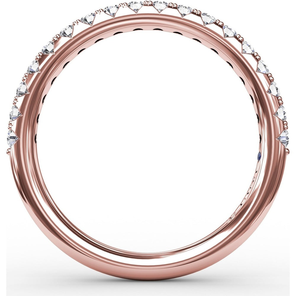 Diamond Wedding Band with Round Brilliant Pavé Set Diamonds by Fana - 0.36 Carat Total Diamond Weight