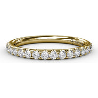 Diamond Wedding Band with Round Brilliant Pavé Set Diamonds by Fana - 0.36 Carat Total Diamond Weight