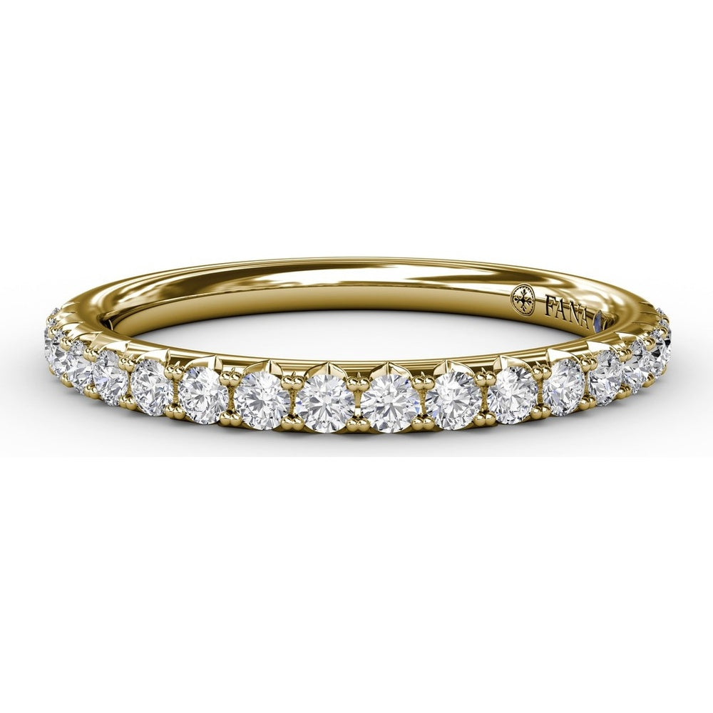 Diamond Wedding Band with Round Brilliant Pavé Set Diamonds by Fana - 0.36 Carat Total Diamond Weight