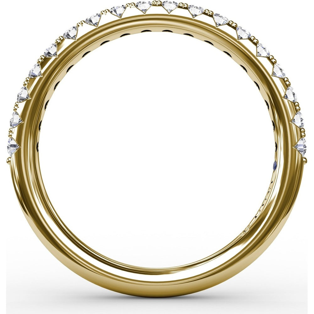 Diamond Wedding Band with Round Brilliant Pavé Set Diamonds by Fana - 0.36 Carat Total Diamond Weight