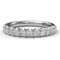Diamond Wedding Band with Round Brilliant Prong Set Diamonds by Fana - 0.44 Carat Total Diamond Weight