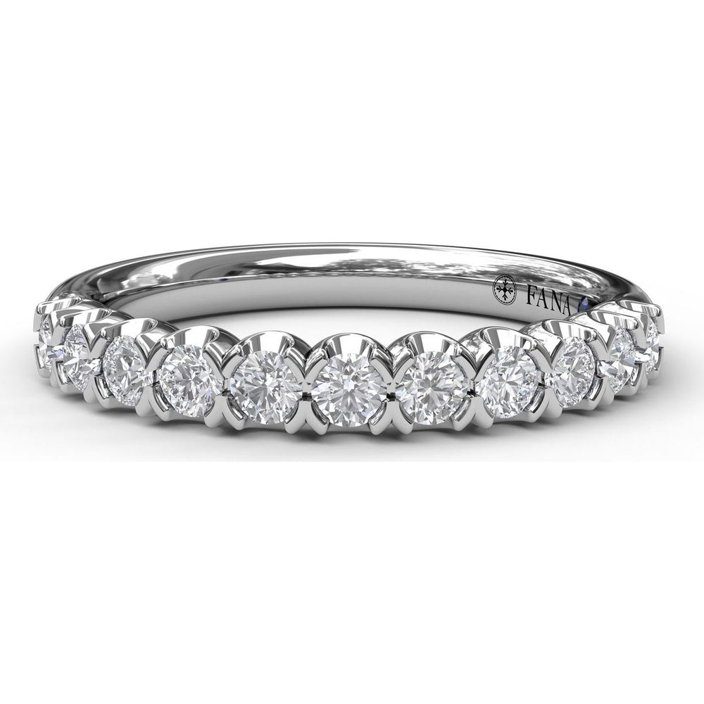 Diamond Wedding Band with Round Brilliant Prong Set Diamonds by Fana - 0.44 Carat Total Diamond Weight