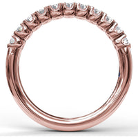 Diamond Wedding Band with Round Brilliant Prong Set Diamonds by Fana - 0.44 Carat Total Diamond Weight