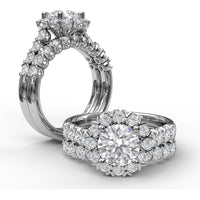 Diamond Wedding Band with Round Brilliant Prong Set Diamonds by Fana - 0.44 Carat Total Diamond Weight