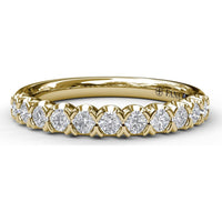 Diamond Wedding Band with Round Brilliant Prong Set Diamonds by Fana - 0.44 Carat Total Diamond Weight