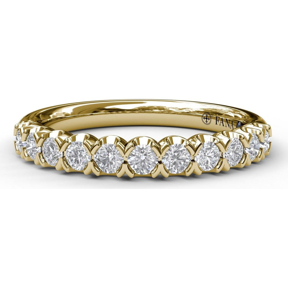 Diamond Wedding Band with Round Brilliant Prong Set Diamonds by Fana - 0.44 Carat Total Diamond Weight