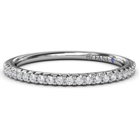 Diamond Wedding Band with Round Pavé Set Diamonds by Fana - 0.19 Carat Total Diamond Weight