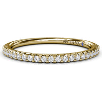 Diamond Wedding Band with Round Pavé Set Diamonds by Fana - 0.19 Carat Total Diamond Weight