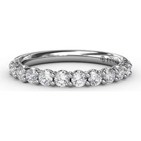 Diamond Wedding Band with Round Prong-Set Diamonds by Fana - 0.54 Carat Total Diamond Weight