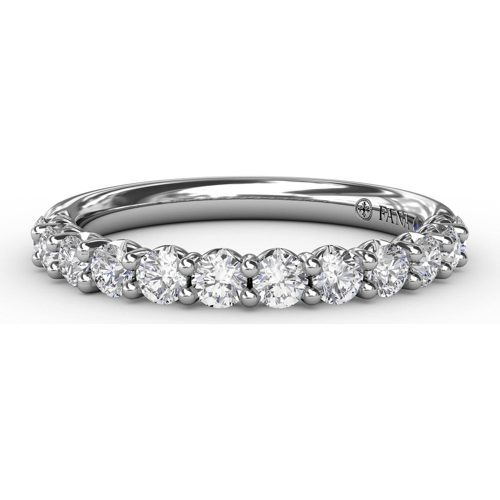 Diamond Wedding Band with Round Prong-Set Diamonds by Fana - 0.54 Carat Total Diamond Weight
