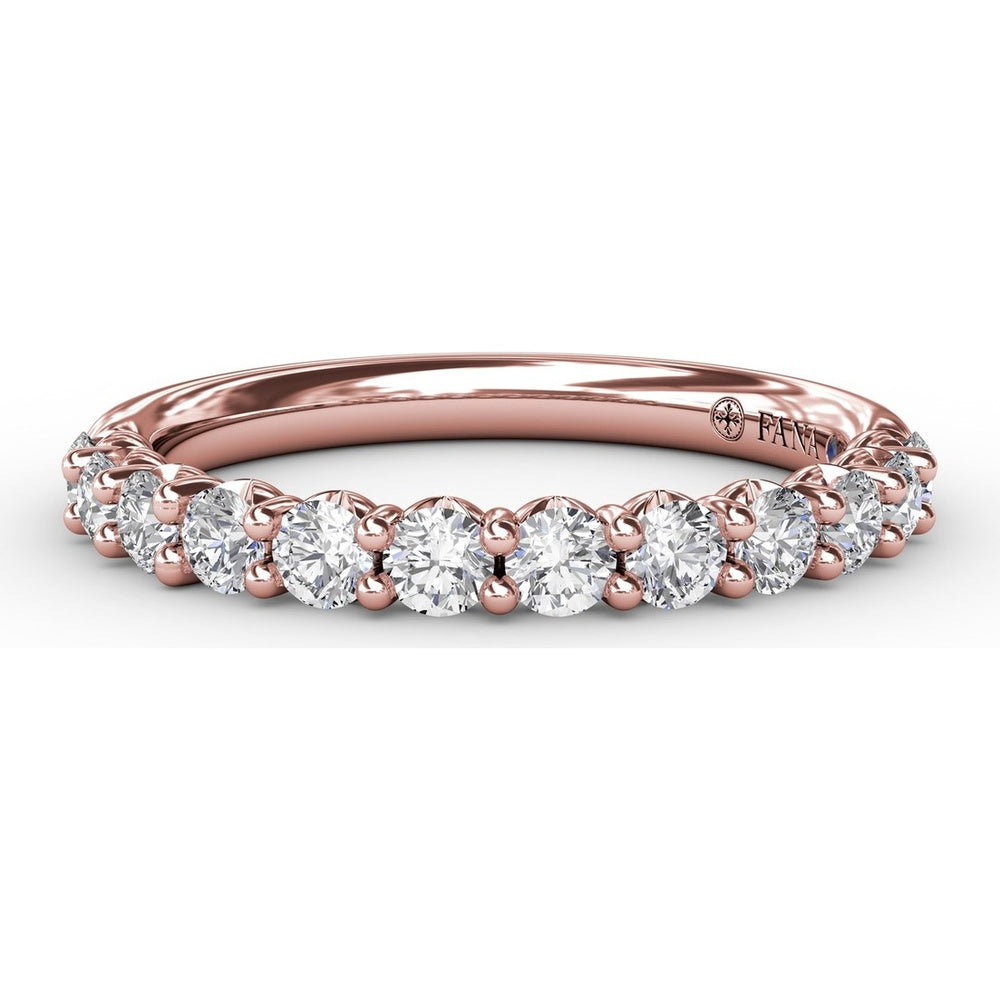 Diamond Wedding Band with Round Prong-Set Diamonds by Fana - 0.54 Carat Total Diamond Weight