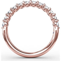 Diamond Wedding Band with Round Prong-Set Diamonds by Fana - 0.54 Carat Total Diamond Weight