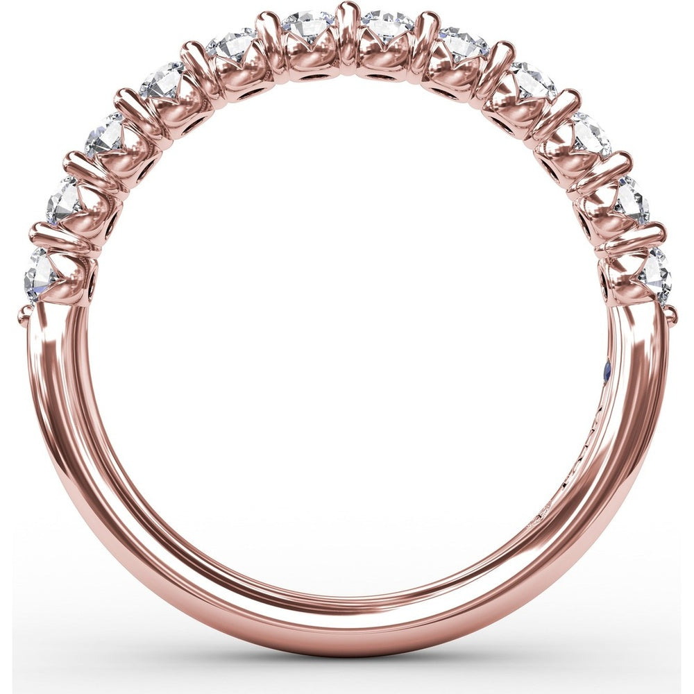 Diamond Wedding Band with Round Prong-Set Diamonds by Fana - 0.54 Carat Total Diamond Weight