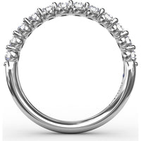 Diamond Wedding Band with Round Prong-Set Diamonds by Fana - 0.54 Carat Total Diamond Weight
