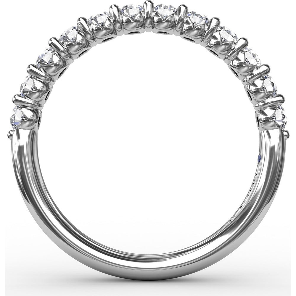 Diamond Wedding Band with Round Prong-Set Diamonds by Fana - 0.54 Carat Total Diamond Weight