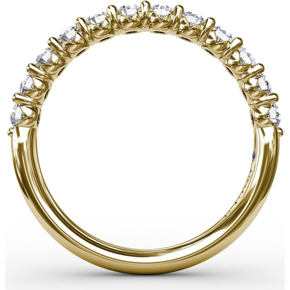 Diamond Wedding Band with Round Prong-Set Diamonds by Fana - 0.54 Carat Total Diamond Weight