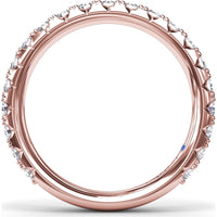 Diamond Wedding Band with Round Prong-Set Diamonds by Fana - 0.89 Carat Total Diamond Weight
