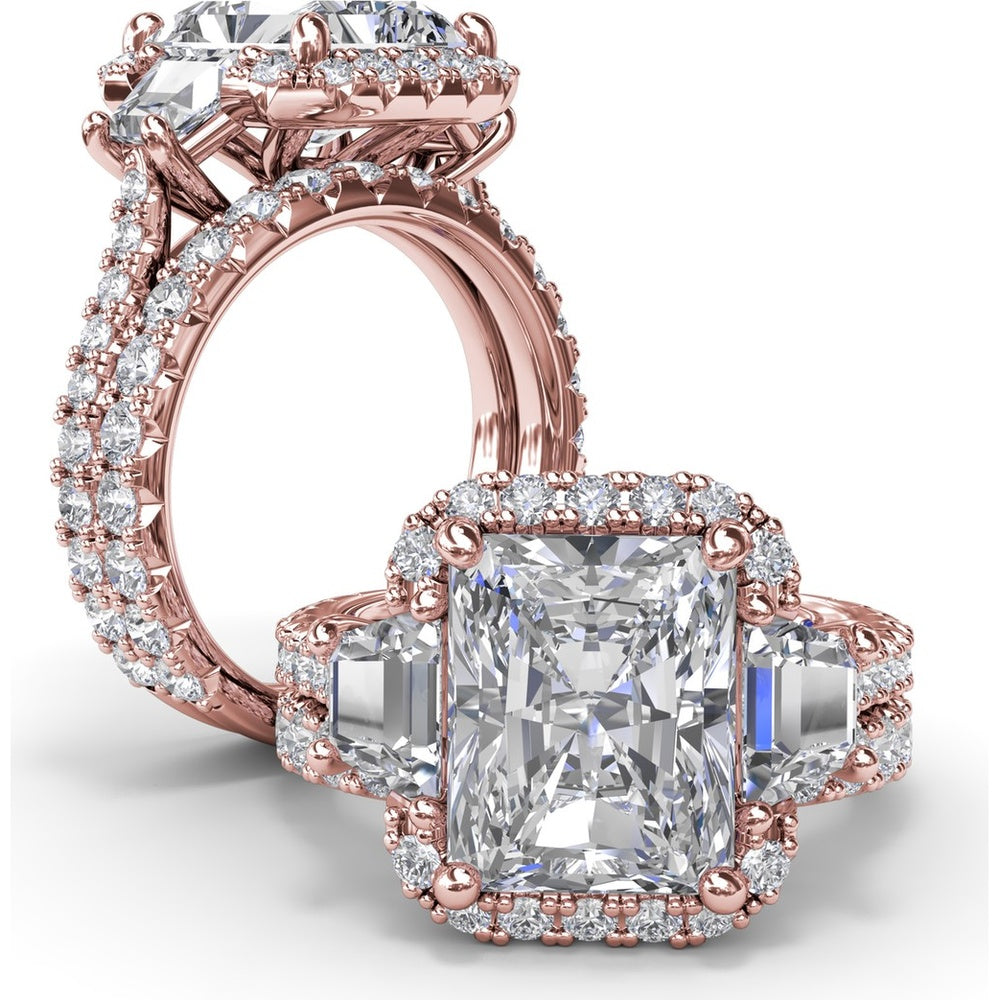 Diamond Wedding Band with Round Prong-Set Diamonds by Fana - 0.89 Carat Total Diamond Weight