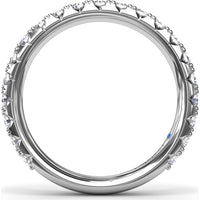 Diamond Wedding Band with Round Prong-Set Diamonds by Fana - 0.89 Carat Total Diamond Weight