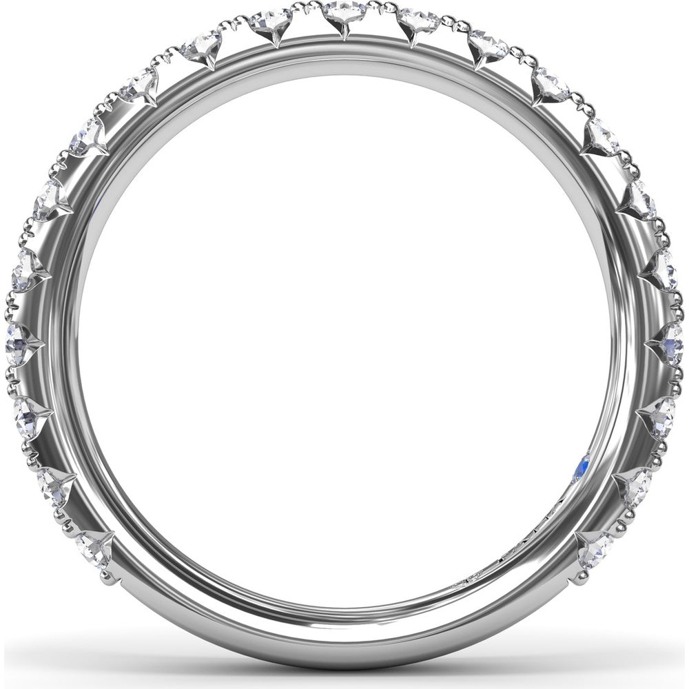 Diamond Wedding Band with Round Prong-Set Diamonds by Fana - 0.89 Carat Total Diamond Weight