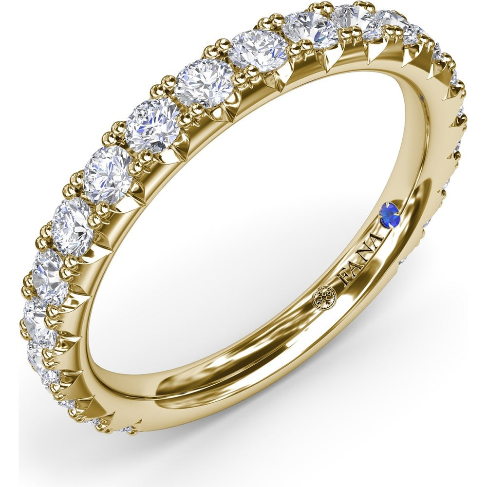 Diamond Wedding Band with Round Prong-Set Diamonds by Fana - 0.89 Carat Total Diamond Weight