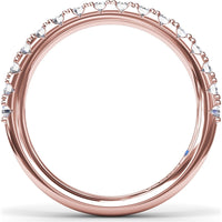 Diamond Wedding Band with Shared-Prong Round Brilliant Diamonds by Fana - 0.29 Carat Total Diamond Weight