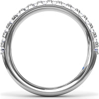 Diamond Wedding Band with Shared-Prong Round Brilliant Diamonds by Fana - 0.29 Carat Total Diamond Weight