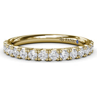 Diamond Wedding Band with Shared-Prong Round Brilliant Diamonds by Fana - 0.29 Carat Total Diamond Weight