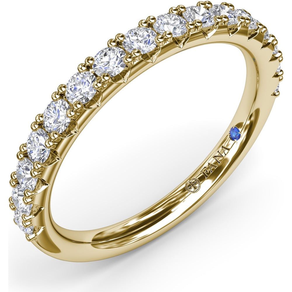 Diamond Wedding Band with Shared-Prong Round Brilliant Diamonds by Fana - 0.29 Carat Total Diamond Weight